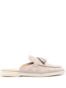Замшевые мюли Lucrezia с кисточками Scarosso, бежевый