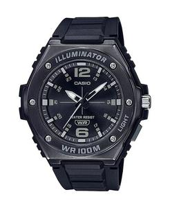 Мужские часы из черной смолы с тремя стрелками, 49,6 мм, MWA100HB-1AV Casio
