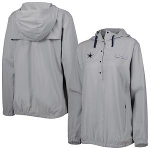 Женский пуловер с капюшоном Columbia Grey Dallas Cowboys Tamiami Omni-Shade