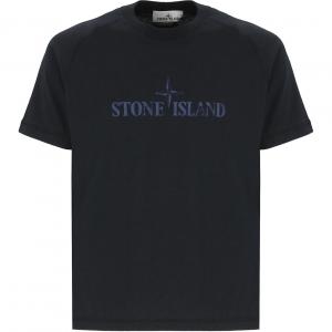 Футболка из органического хлопка STONE ISLAND, синий