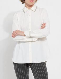 Stasia рубашка с микро-бусинами в оттенке off white Lysse