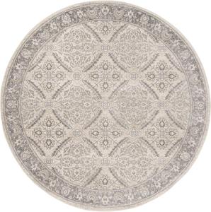 SAFAVIEH Brentwood Collection круглый ковер 153 x 153 см Cream/Grey BNT863B традиционный восточный без ворса для столовой, прихожей, гостиной, спальни