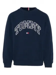 Свитшот с круглым вырезом и принтом логотипа Tommy Hilfiger Junior, синий
