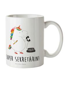 Детская кружка "Единорог-секретарь" с надписью белого цвета Mr. & Mrs. Panda