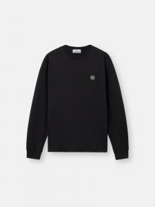 Футболка Slim Fit с длинным рукавом Stone Island 2100028 60/2 COTTON JERSEY, черный