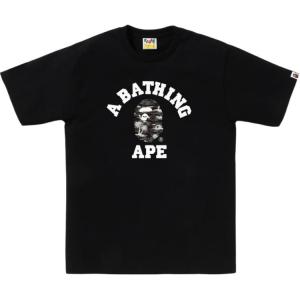 Футболка Bape с камуфляжем пальмовых листьев College Tee A BATHING APE, черный