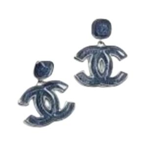 CHANEL Серьги-гвоздики Women's Blue