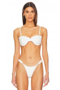 Верх бикини с оборками amelia More To Come, белый
