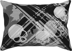 Pevtufa Подушка с принтом черепов, бесшовный узор, наволочка с застежкой конверт Seamless Pattern With Skulls