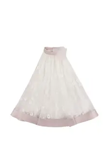 Платье с цветочной аппликацией La Stupenderia, белый