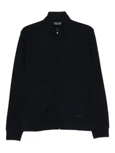 Вязаный кардиган на молнии спереди Corneliani, синий