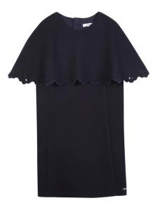 Chloé Kids платье-кейп с фестонами, синий