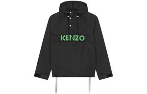Куртка мужская Kenzo Logo Printed Drawstring, черный / зеленый