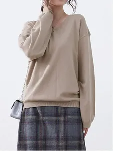 Женский вязаный топ с длинным рукавом Doux Belle, цвет Greige (V)