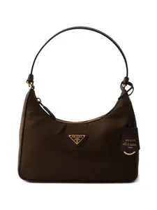 Мини-сумка-тоут Re-Edition 2005 с логотипом Prada, коричневый