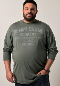 Топ Men Plus LANGARM BRUSTPRINT VINTAGE LOOK, Dark Green/Green