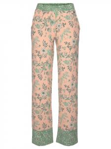LASCANA Розовые и тростниково-зеленые пижамные штаны