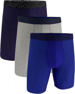 Боксеры Under Armour 3-Pack Performance Tech Solid 9" Boxer Briefs, цвет Royal