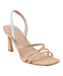 Женские сандалии Nalina на ремешках без застежки Marc Fisher, коричневый/бежевый