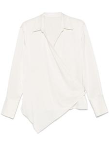 Рубашка с запахом Helmut Lang, нейтральный цвет