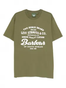 Футболка с графическим принтом X Levi's Barbour, зеленый