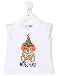 Moschino Kids топ с оборками, белый