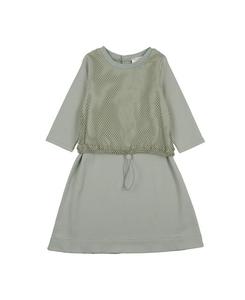 Детское платье с сетчатыми вставками и рукавом 3/4 - для малышек и девочек постарше Maniere, зеленый