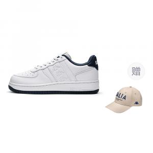 Kappa Нескользящие, износостойкие низкие скейтбордные кроссовки унисекс, белый и синий