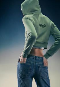 Толстовка Bershka Zip-up sweatshirt, Khaki