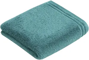 Полотенце Vossen "Calypso Feeling", (2 шт.), с узкой каймой, из 100% высококачественного хлопка, веганское, однотонное 60х110 см (2 шт.), цвет lagoon