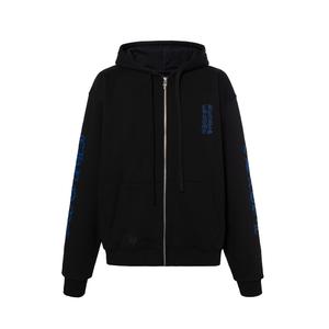 Утепленная худи на молнии Chrome Hearts, черный