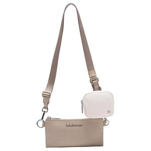 Lululemon Нейлоновая наплечная сумка через плечо унисекс хаки, Khaki