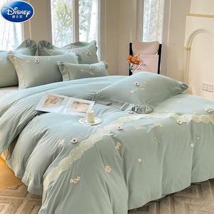 Disney Постельное белье 4 предмета, простыня 220x240 см, 160 нитей, класс А, цвет eden - kale green