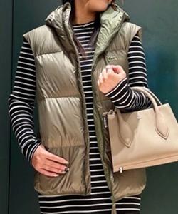 Водоотталкивающий пуховый жилет с прошитой задней стороной / пуховая застежка-молния