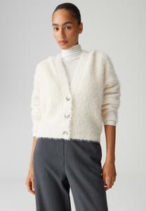 Кардиган OPUS REGULAR FIT FLUFFY, Soft Cream/White