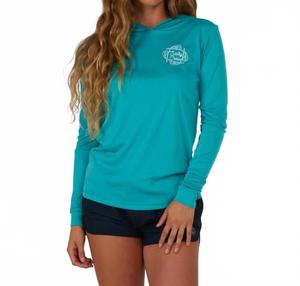 Salty Crew Куртка с капюшоном, обтянутая кругами, морского зеленого цвета