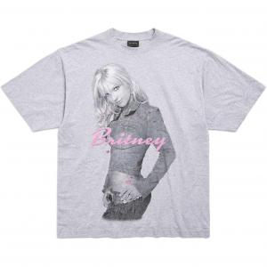 Футболка SS26 Regular Fit мужская серая Balenciaga, серый