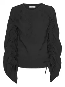 Блузка со сборками Henrik Vibskov, черный