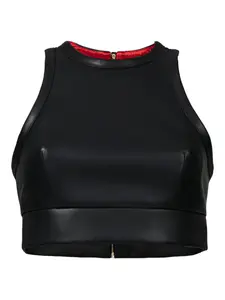 Укороченный топ на молнии Lika, черный