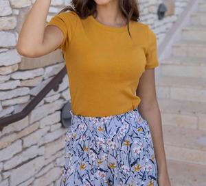 Детская футболка в горчичном цвете Grace and Lace, Mustard