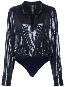 Norma Kamali рубашка боди, синий