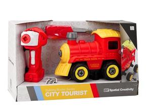 Радиоуправляемый поворотный локомотив, красный Lean Toys