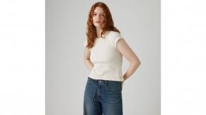 Футболка с рукавами-крылышками из вафельного трикотажа Dry Goods Levi's, Gardenia - White