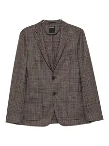 Клетчатый пиджак на двух пуговицах Zegna, коричневый