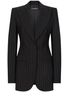Dolce & Gabbana полосатый пиджак с длинными рукавами, черный