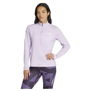Лонгслив adidas Terrex Multi Climacool half zip, фиолетовый