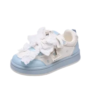 JimiXiong Женские скейтерские кроссовки бежево-голубые, цвет Beige Blue