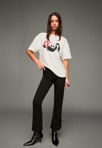 Футболка Bershka Print T-shirt, White