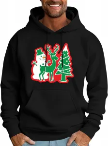 Мужская футболка с принтом Christmas, однотонная, с длинными рукавами и кулиской