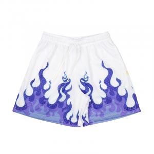 Шорты мужские повседневные Slamble с принтом черное красное пламя